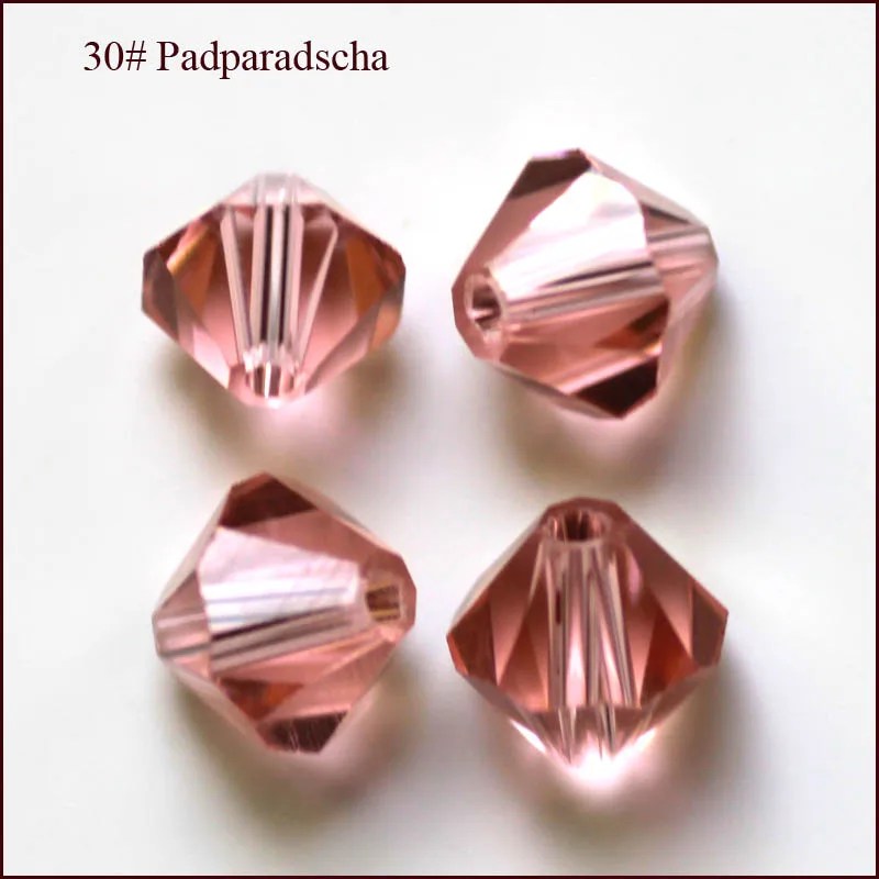 5301/5328 высокое качество AAA Bicone Beads 100 шт./лот 8 мм хрустальные бусины для Набор для изготовления ювелирных украшений вручную - Цвет: 30 Padparadscha