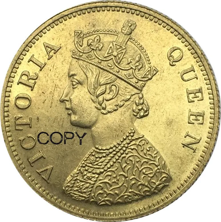 

New Product British India VICTORIA QUEEN 1870 Ten Rupees Brass Copy Coin Can Receive The Custom