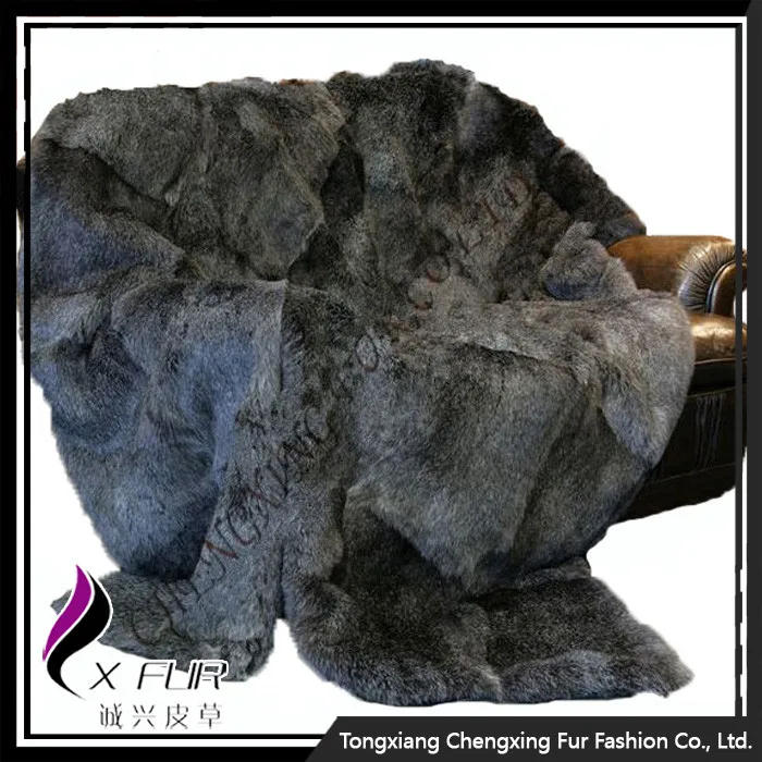 CX-D-08C высокого качества Зимний ручной работы модный натуральный кролик меховой ковер одеяло