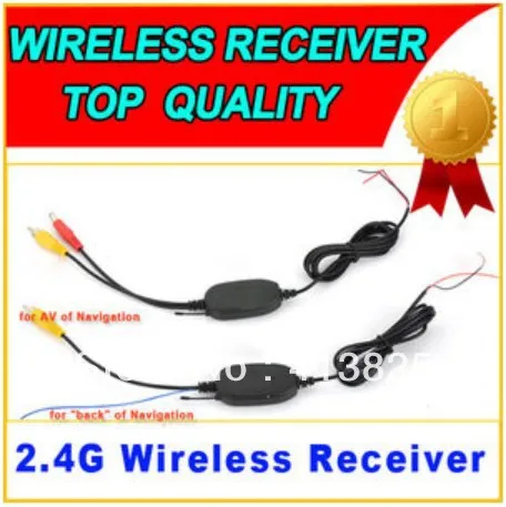 

2.4G GHZ Wireless RCA Video Transmitter Receiver Car Reverse Camera Monitor GPS free shipping