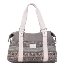 Для женщин Этническая Стиль сумки Crossbody Ретро Холст Сумки сумка Повседневное посланник моды большая рука сумка Сумки