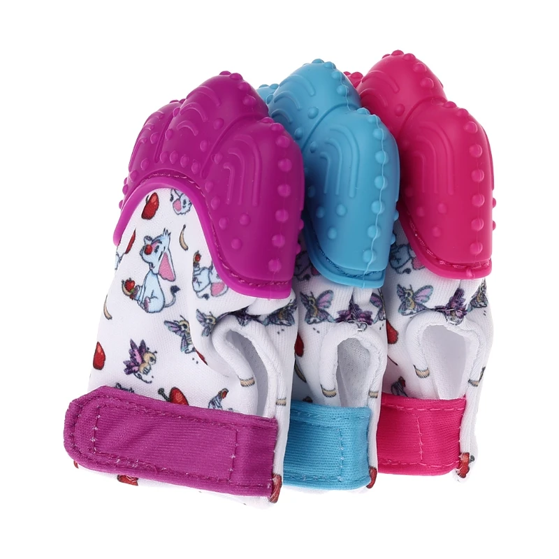 

Baby Teether Pacifier Elephant Gloves Teething Nursing Silicone Chew Finger Bead