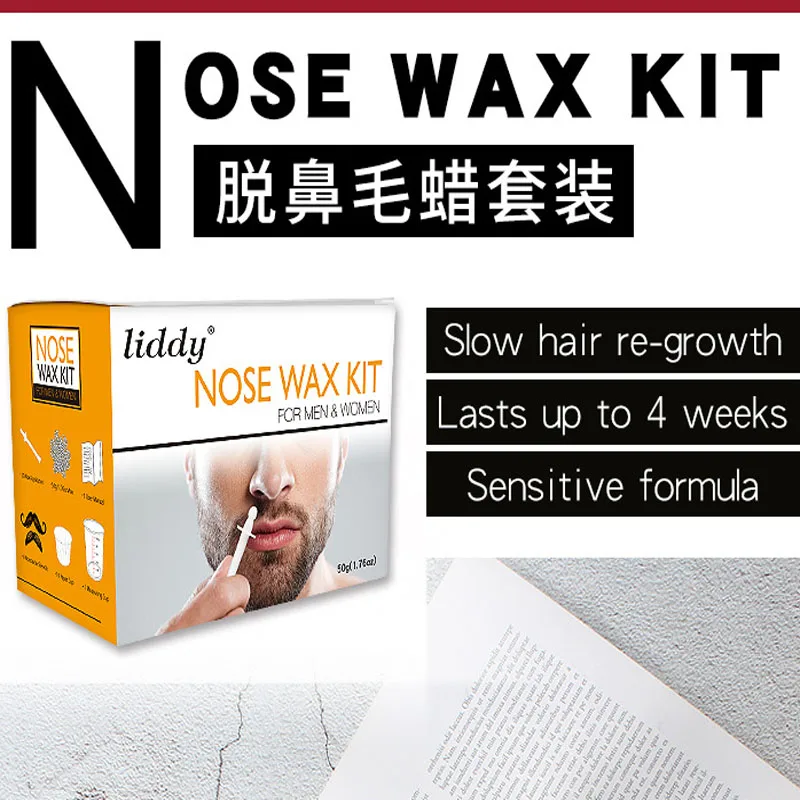 

2019 Nose Hair Removal Wax Kit Wax Applicators Sticks Beans Mustache Stickers Measuring Cup Paper Cups Removing Nose Hair Tool