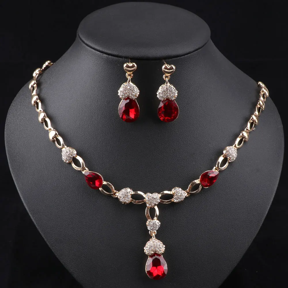 Комплект ювелирных изделий для свадьбы в африканском стиле золотого цвета