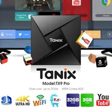 Tanix TX9 Pro TV Box Android 7.1 Amlogic S912 Octa-core 3G RAM 32G ROM Set Top Box Bluetooth 2.4G/5.8G Wifi 1000M Media Player