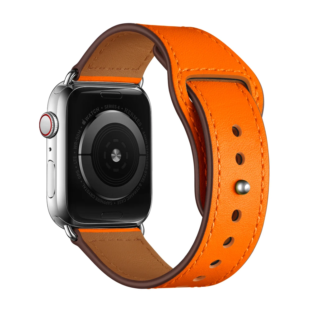 Кожаный ремешок для наручных часов Apple Watch, ремешок 42 мм 44 браслет адаптер для наручных часов iwatch, ремешок Series 5/4/3/2/1 38 мм 40 мм Напульсники аксессуары