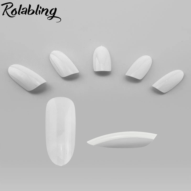 Rolabling советы ногтей 500 шт./упак. поддельные ногти белые/прозрачные, для ногтевого дизайна Нагель Советы DIY для накладной маникюр ногтей дисплей