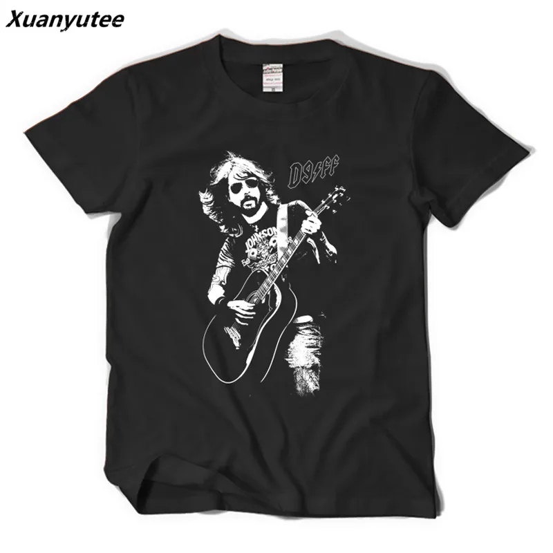 Xuanyutee Foo Fighters футболка Homme хлопковая Футболка с круглым вырезом и коротким рукавом