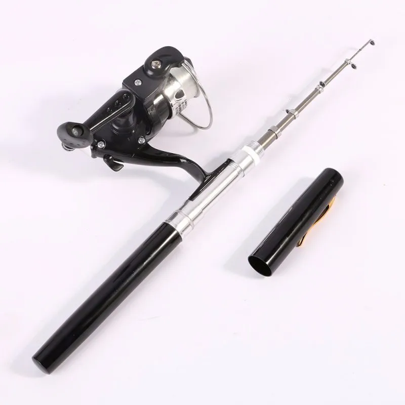 Открытый Мини Кемпинг путешествия baitcasing телескопическая карманная Ручка Форма Удочка+ катушка+ леска