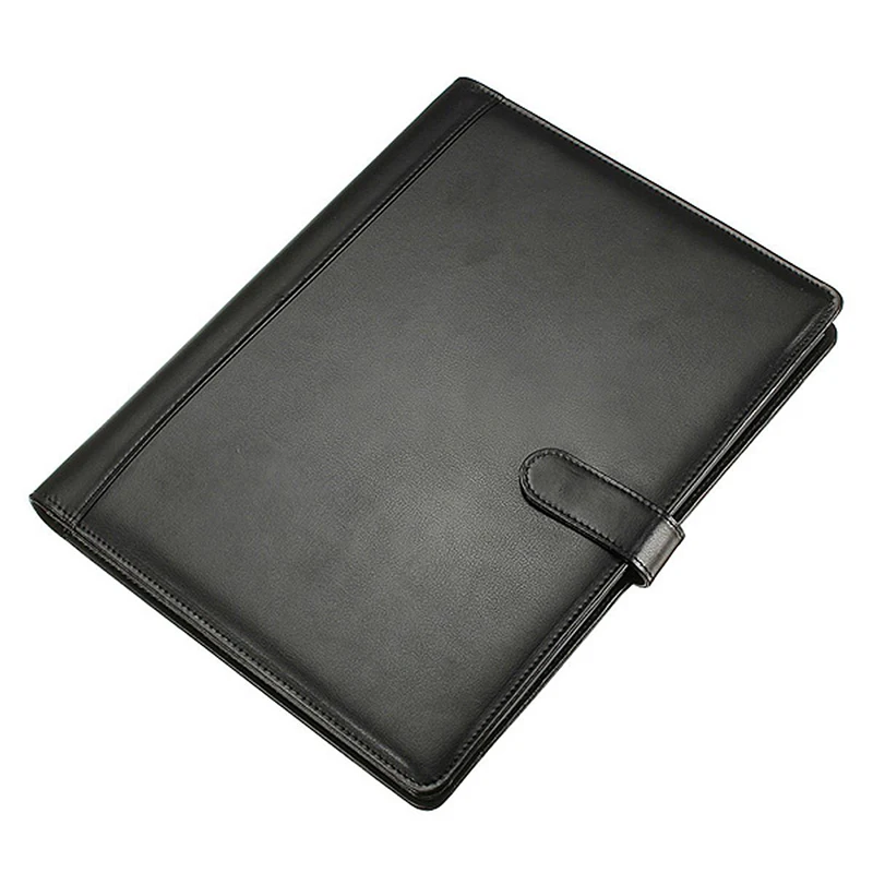 

Leather Folder A4 briefcase Conference Folder Black