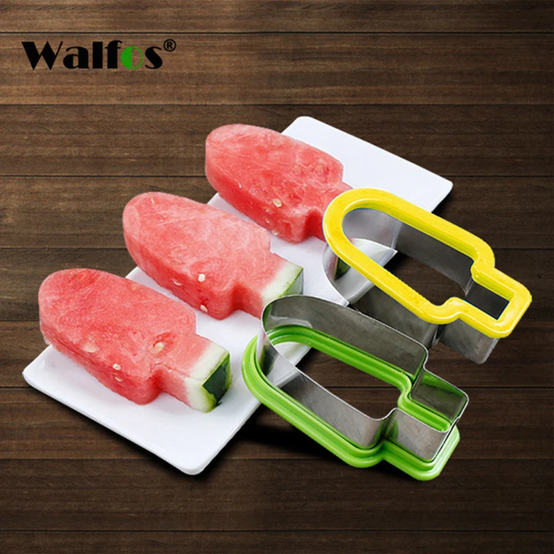 

2018 New Creative Stainless Steel Watermelon Slicer Popsicle Ice Cream Mould Melon Cutterfor Kids DIY Kitchen Tools