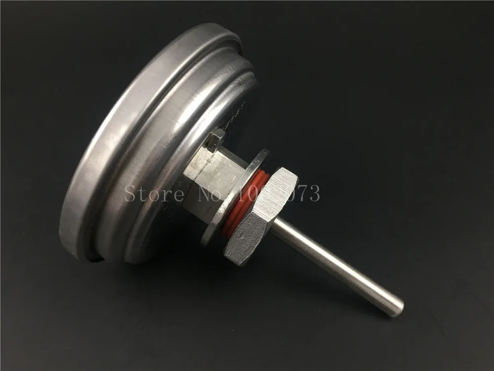 Weldless Bi-metal Thermometer Kit, 3Face & 2Probe, 12MNPT, 0~220F degree, Beer Brewing Thermometer, Homebrew Kettle (10)