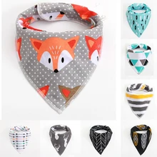 Для новорожденных детские нагрудники мультфильм животных нагрудники из хлопка с рисунком из мультфильма для маленьких Babador Bandana нагрудники Bavoir, для младенцев Одежда для малышей шарф Треугольники прокладочная салфетка