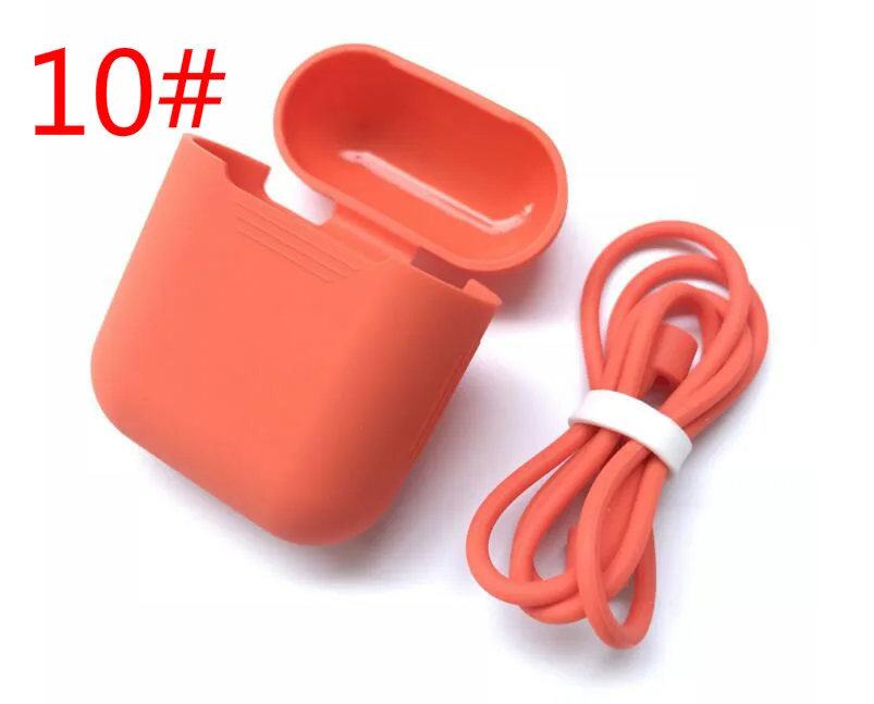 

2 in 1 airpods bluetooth earbuds Protective Cover Waterproof Anti-drop anti-lost silicone line cover FOR apple airpods 1