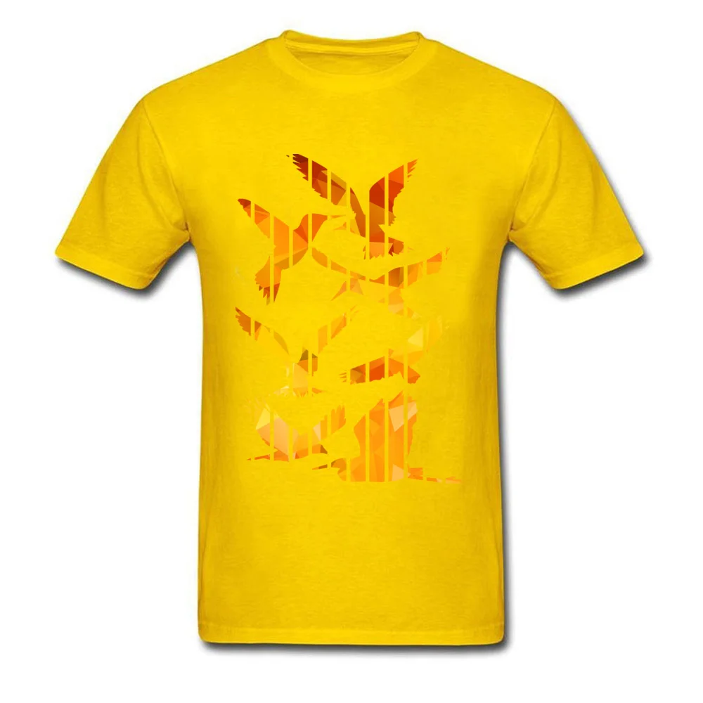 Hot Sale LETS THE BIRDS FREE Family Short Sleeve T Shirts NEW YEAR DAY O Neck Cotton Fabric Tops Shirts for Men T-shirts Custom LETS THE BIRDS FREE yellow