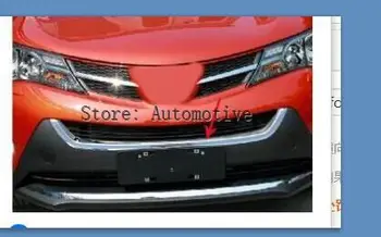 

Chrome Front Grille Around Trim Racing Grills Trim For 2014 2015 2016 for Toyota RAV4