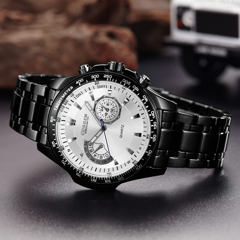  Curren quartz Black Vogue Business Military Man Men's watches 3ATM waterproof Dropship 8020 Relogio