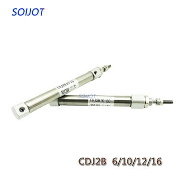 

1pc CDJ2B Type Mini Pneumatic Cylinder Double Acting Single Rod 10/12/16mm Bore 10~150mm Stroke Air Cylinder CDJ2B10 CDJ2B16