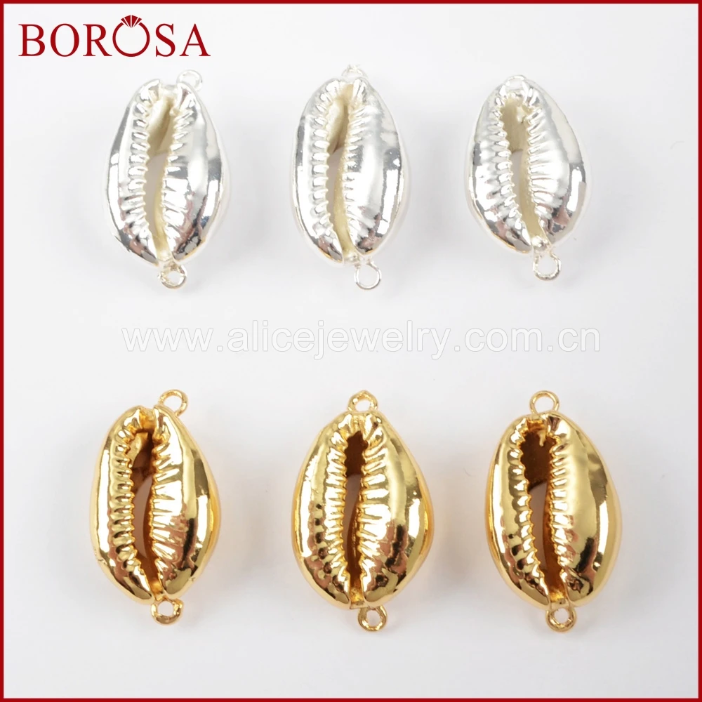 BOROSA 10 шт. полностью золотистые/Искусственные двойные соединители для ожерелья
