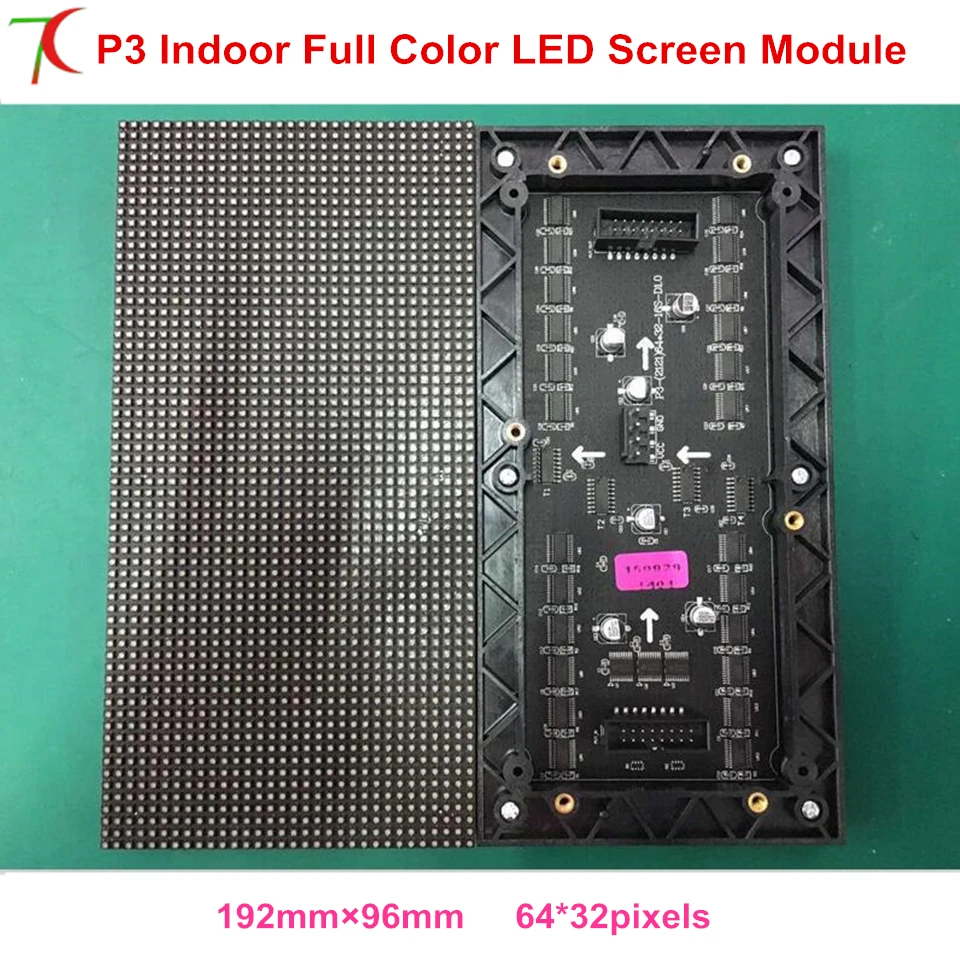 

192*96mm P3 indoor 16scan full color led display screen module