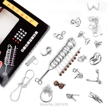 Новая распродажа 18 шт./компл. IQ металлическая головоломка магический провод головоломки игры игрушки для детей взрослых детей Монтессори eeduation