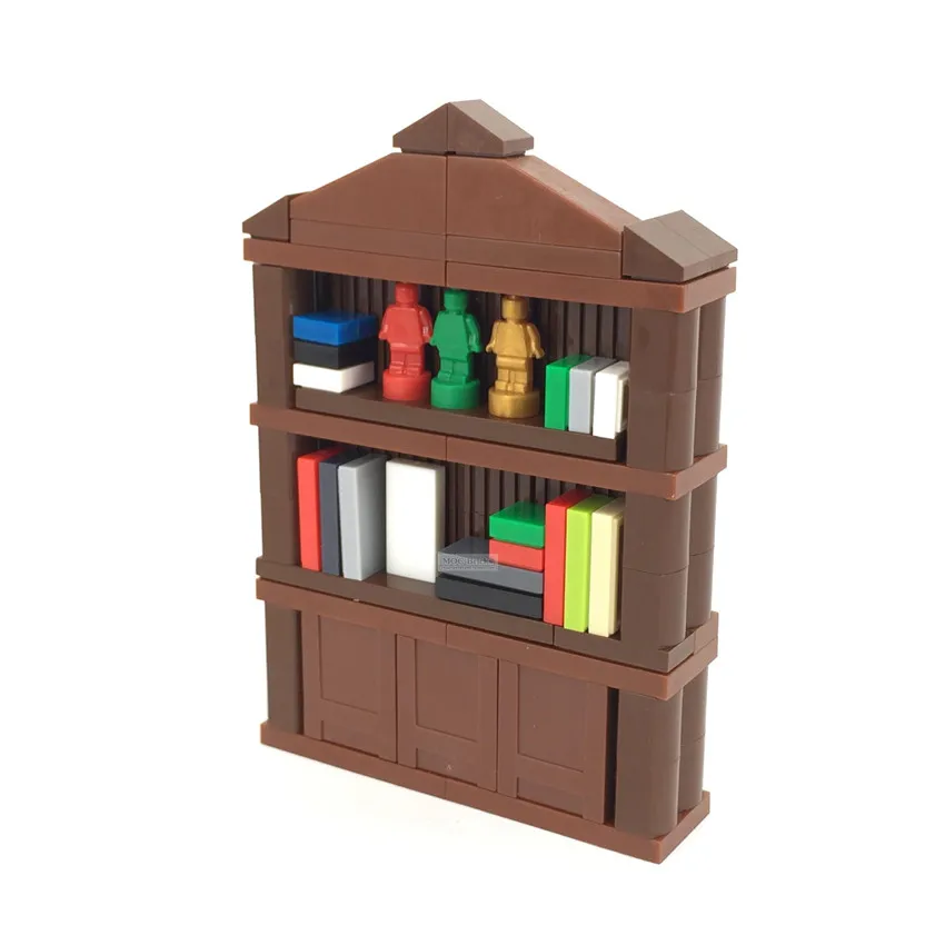 

Single Sale Compatible Toy Bookcase BookShelf Building Blocks Furniture MOC Bricks Accessories DIY Arms Toys For Children