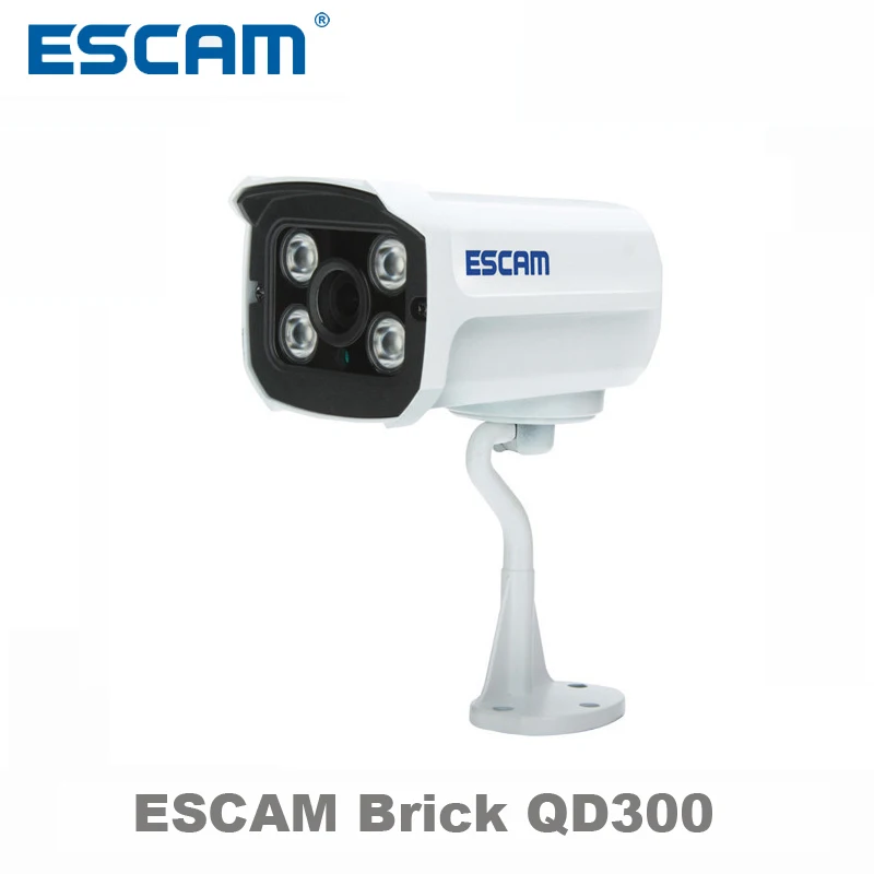 

Escam Brick QD300 Mini Camera HD720P IR Bullet H.264 IP Camera Onvif Night Vision P2P Security waterproof ip66 Camera