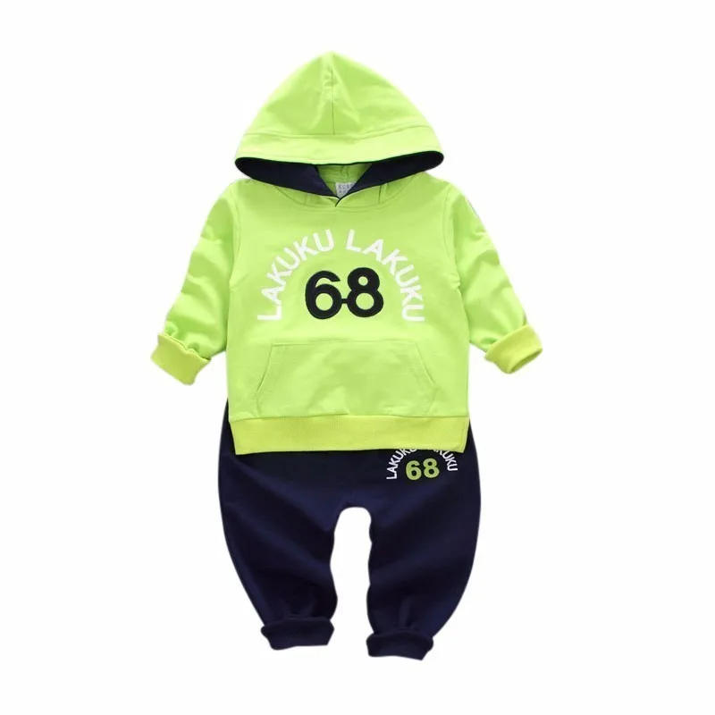  2019 Spring Autumn Baby Clothing Children Boys Girls Fashion Clothes Kids Hooded Sweatshirt Pants 2