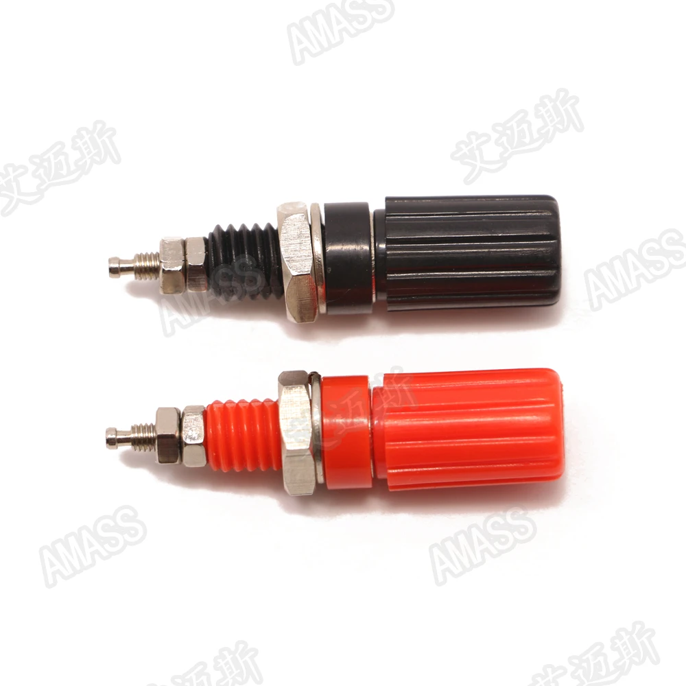 

10pcs Amass 3mm terminal 4mm banana plug iron terminal M3*49 with positioning 19A current