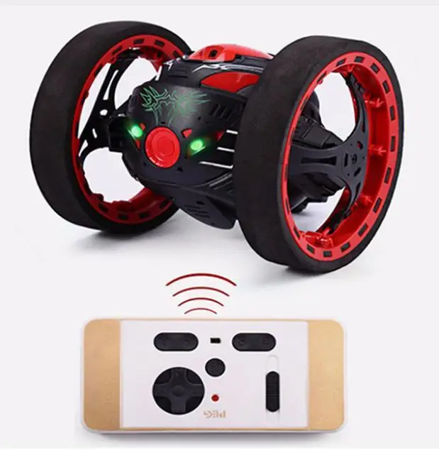 

Mini Cars Bounce Car PEG SJ88 2.4GHz RC Car with Flexible Wheels Rotation LED Light Remote Control Robot Car Toys for Gifts