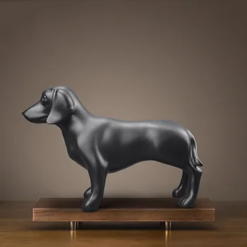 

New Modern Abstract Resin Simulation Dog Sculpture Decorative Statue Home Decoration Crafts Animal Model Creative Business Gifts