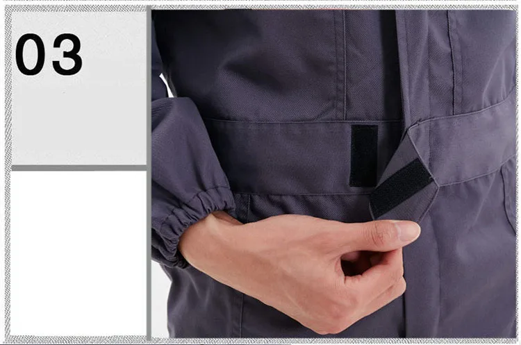 CCGK Work Clothing Hooded Overalls Men Women Long Sleeve Coveralls Reflective Stripe Repairman Machine Welding Worker Uniforms (15)