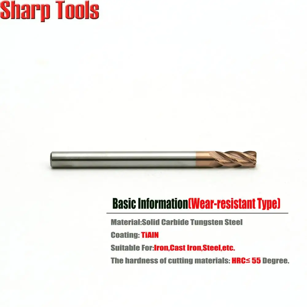 RedLine Tools - 4 Flute .1800 LOC .0100 Radius RE27652 Single End Corner Radius Carbide End Mill .0600 AlTiN Coated 1.5000 OAL Round Shank Type RedLine Tools - 4 Flute .1800 LOC .0100 Radius RE27652 Single End Corner Radius Carbide End Mill .0600 AlTiN Coated 1.5000 OAL Round Shank Type