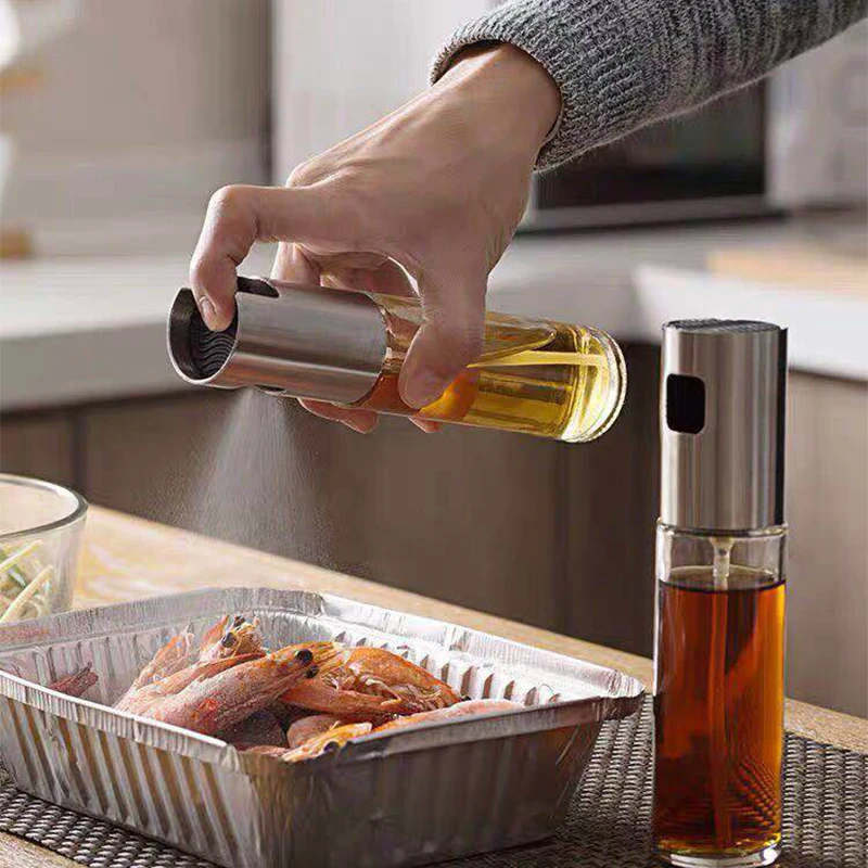 

Barbecue Spray Oil Bottle Stainless Steel Water Vinegar Sprayer Injector Glass Pot BBQ Baking Kitchen Cooking Tool Oil Dispenser