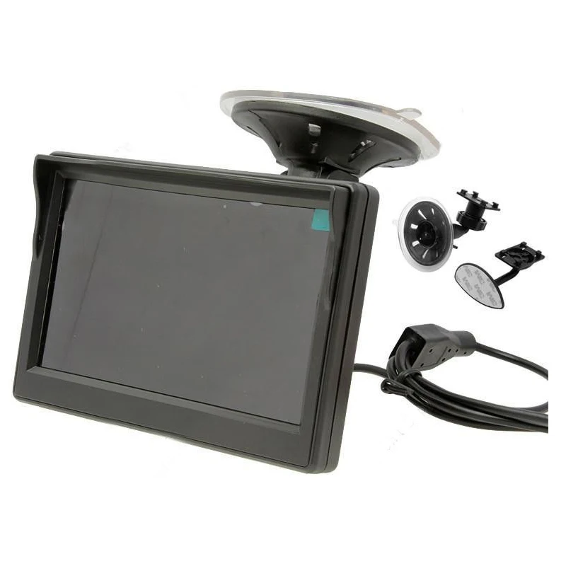 5 "800*480 TFT ЖК-дисплей монитор высокой четкости для автомобиля задний Реверс Камера заднего вида черный