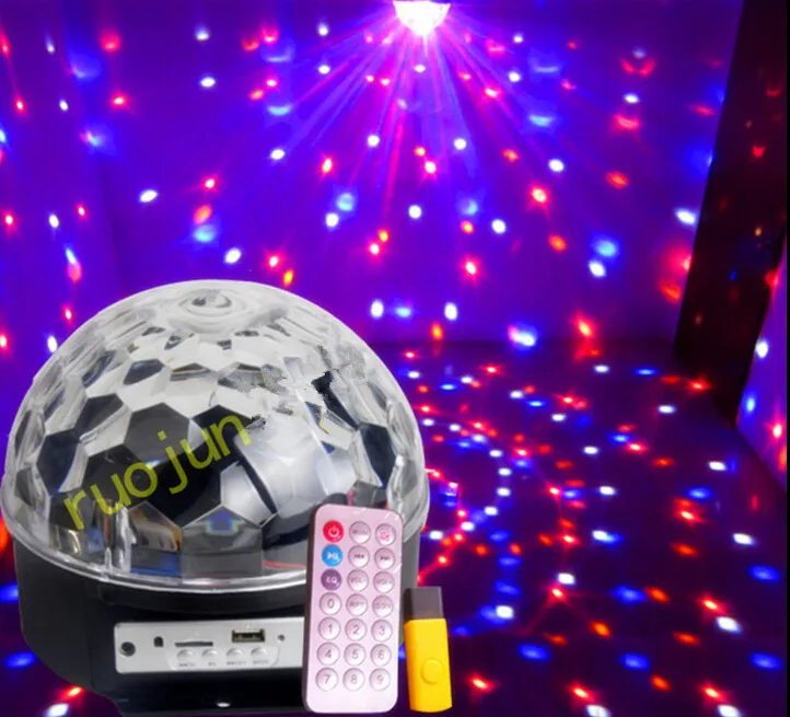 6x3W LED MP3 DJ Club Pub Disco Party Music Crystal Magic Ball Stage Effect Light With