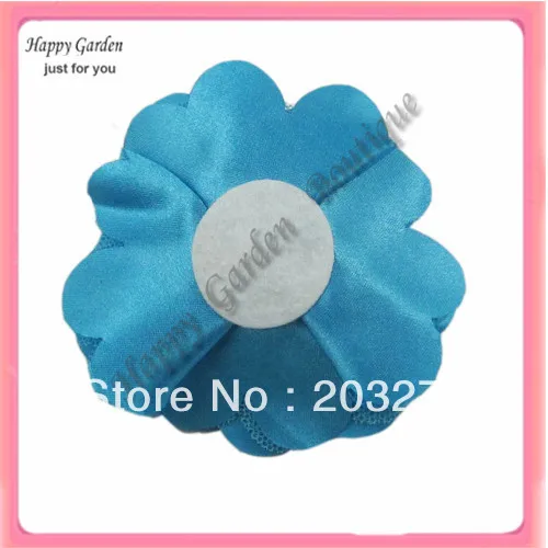 Wholesale 24pcs/Lot Women Corsage Fabric Flwowers 3'' Satin Mesh Silk Flowers Without Hair Clip  Accessory   Free Shipping