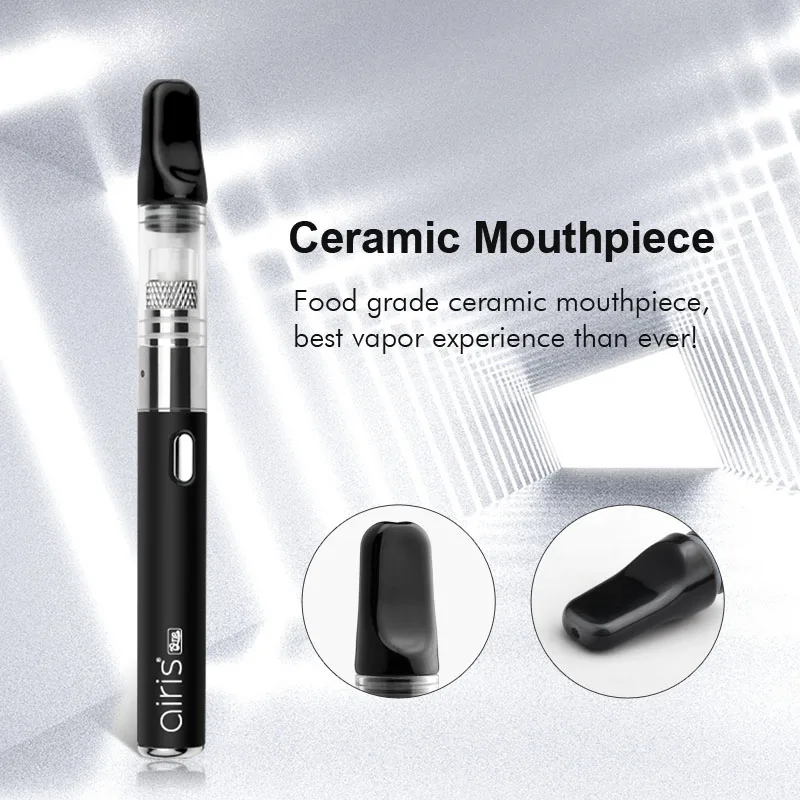  AIRISTECH airis Qtip Wax Vaporizer Portable Vape Pen Kit Quartz Hearting Ceramic Dip Tip Mouthpiece