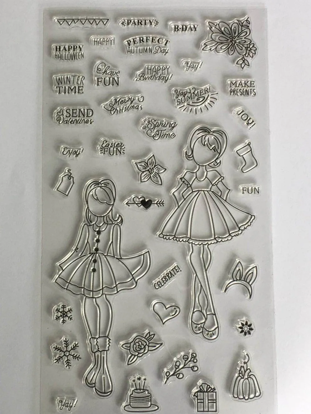 Transparent Clear Silicone Stamps Seal for DIY Scrapbooking Photo Album
