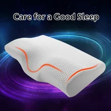 YR Memory Foam Kissen Für Schlaf Zervikale Kissen Schmetterling Geformt Speicher Kissen Entspannen Die Halswirbelsäule Erwachsene Langsam Rebound