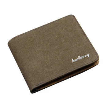 

Men's Fashion Canvas Wallet Soft Purses Slim Bifold Money Clip Large Capacity Credit Card and Cash Holder Pocket WB121