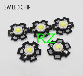 

100pcs/lot High Power 3W Cool White 6500K LED Diodes Light With 20mm Star Base