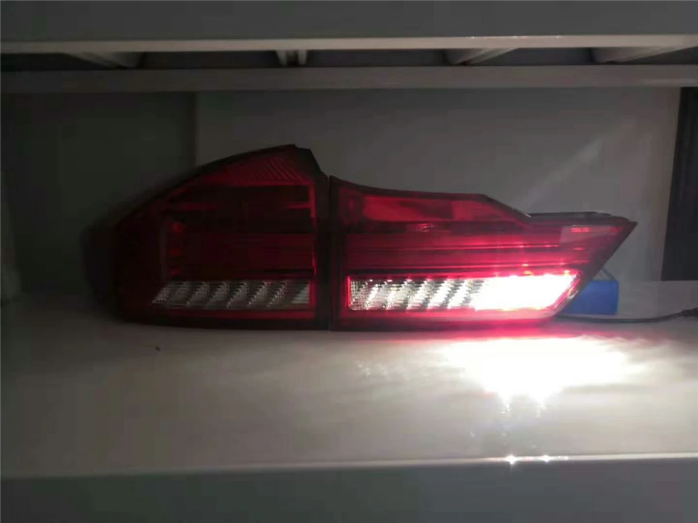 Стайлинга автомобилей задние фонари для Honda City светодиодные задние фонари противотуманная лампа задняя лампа DRL+ тормоз+ Парк+ сигнальных огней