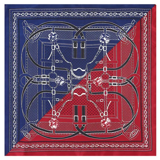 Шелковый шарф Ван Гога, картина маслом, звездное небо, женский шарф, модный Шелковый шарф, квадратные шарфы, повязка на шею, шейный платок - Цвет: 16