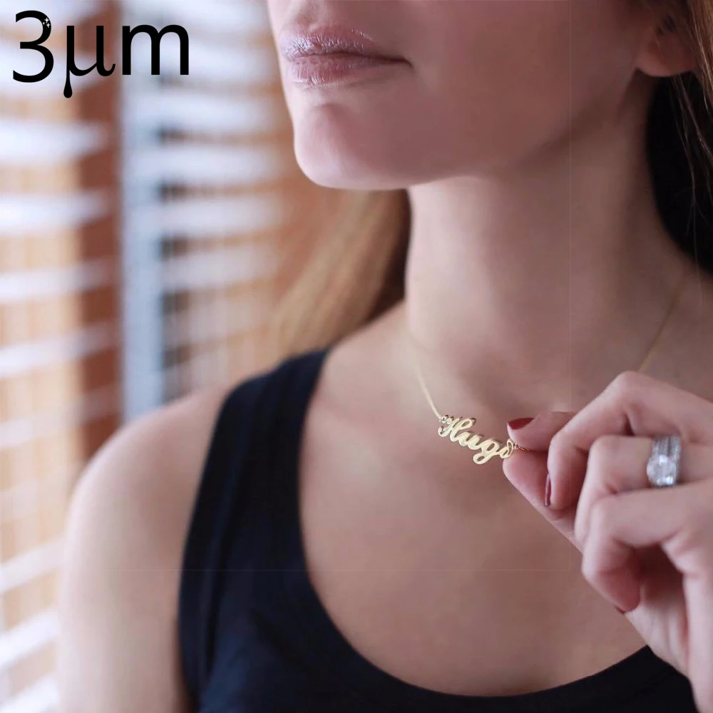 

Duoying Custom Necklace Personalize Choker Necklace Women Copper Pendant Fascinating Name Necklace collier ras du cou for Etsy