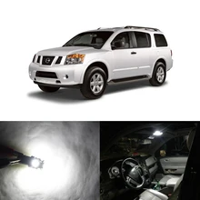 13 светодиодные лампы подкладке Свет Комплект Ксенона Белый лампы для Nissan Armada 2004- прямые Fit Купол Карта двери лицензия может-автобус шарик