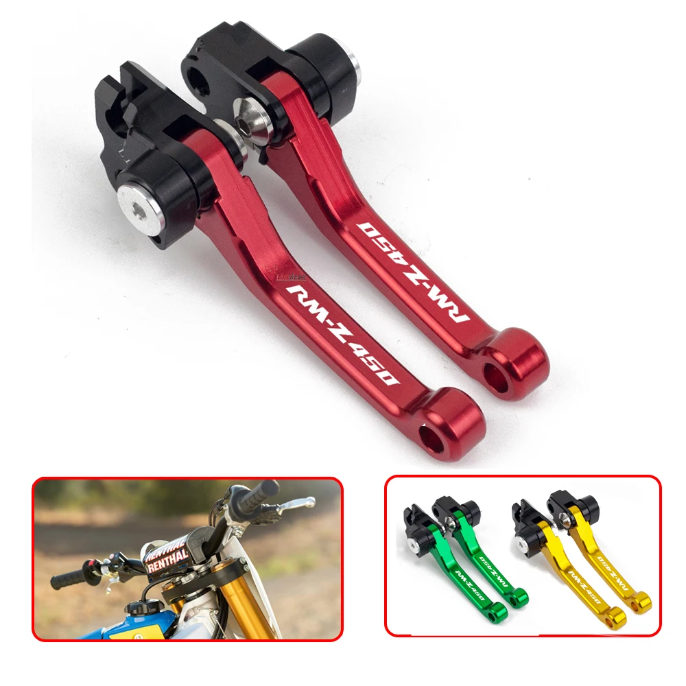 Dirt Bike Motocross handlebar Levers Motorcycle CNC Pivot Brake Clutch Lever For Suzuki RMZ450 RM-Z RMZ 450 2005-2017 2018 2019 (7)