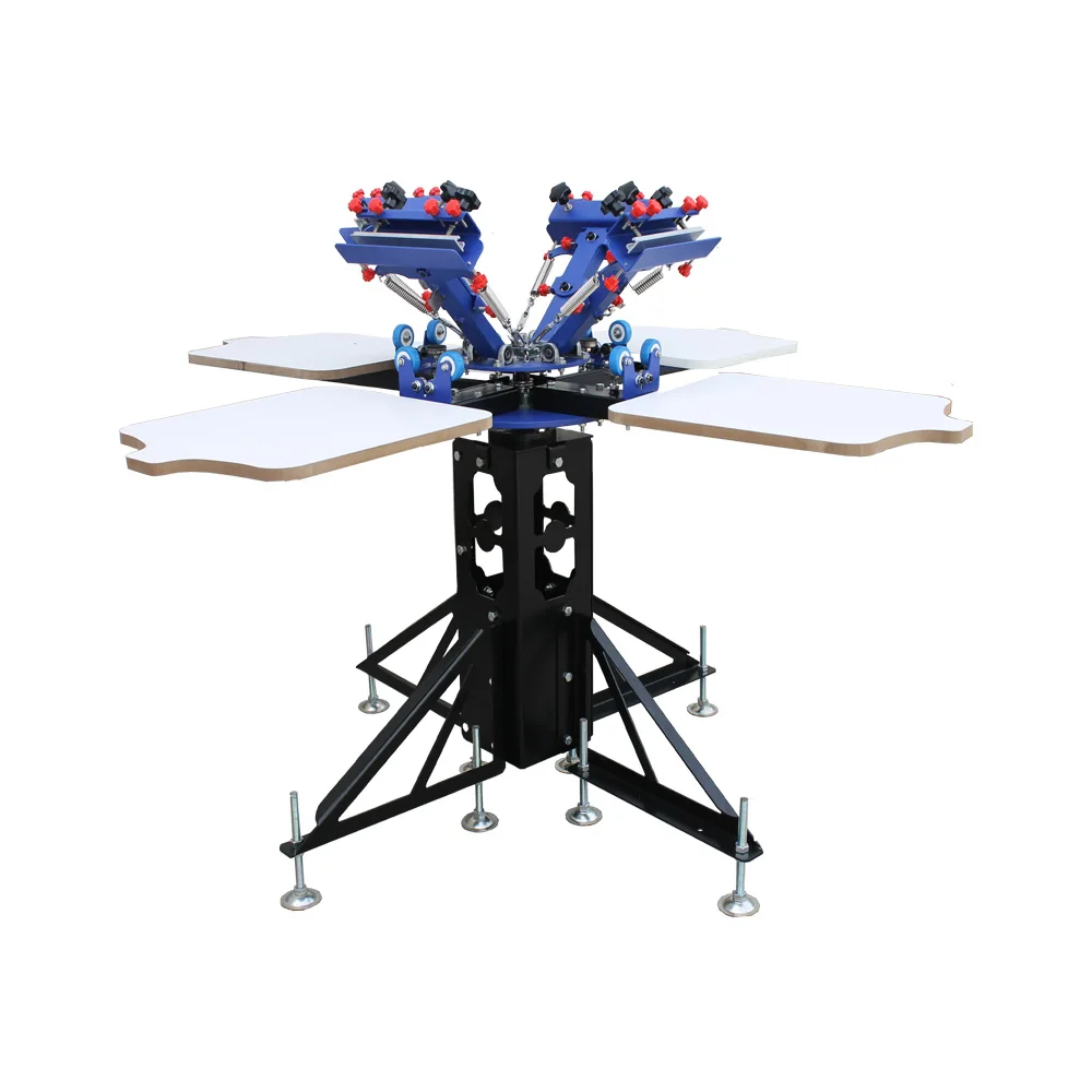 

Silk Screen Printing 4 Color Printer Press Shirt Micro-adjust Rotatable Machine