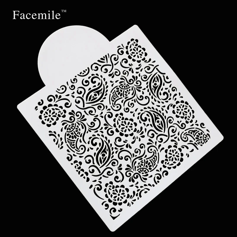 15x19 см Facemile новый бренд Пейсли Торт Помадка кекс украшения выпечки Шаблоны для
