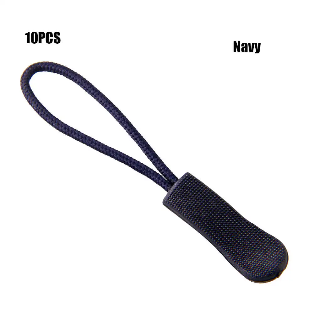 Zipper For Clothes Travel Bag Suitcase Tent Backpack Pull End Fit Rope Tag Fixer Zip Cord Tab Replacement Clip Broken Buckle - Цвет: Navy